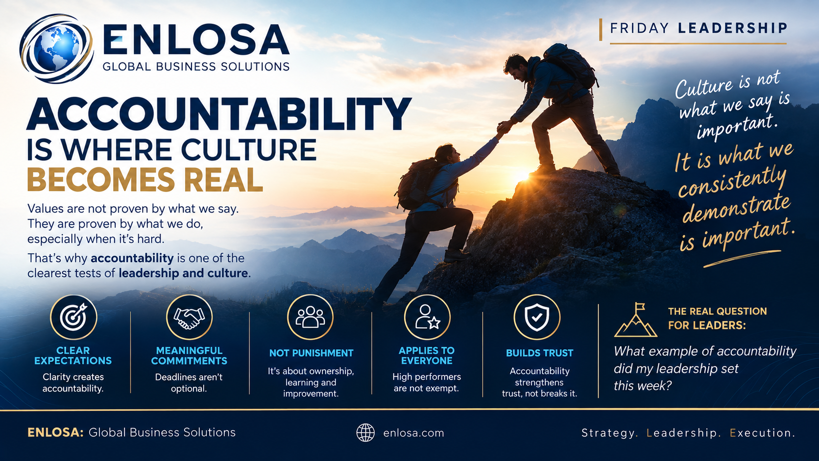 Friday Leadership: Accountability Is Where Culture Becomes Real