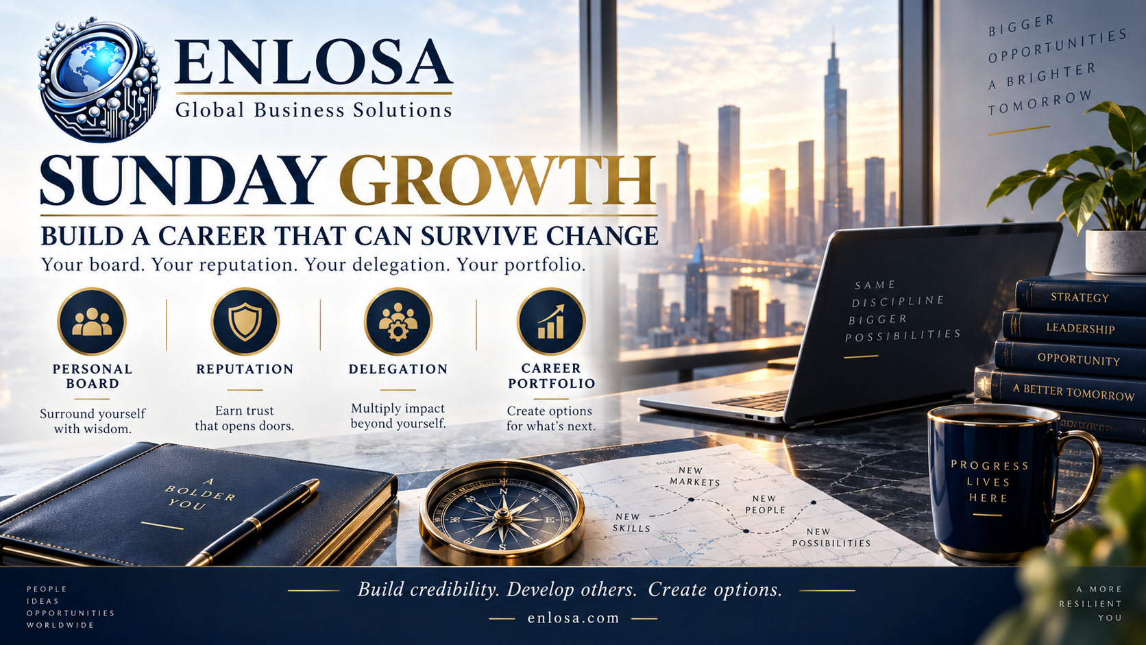 Sunday Growth: Build a Career That Can Survive Change—Your Board, Your Reputation, Your Delegation and Your Portfolio